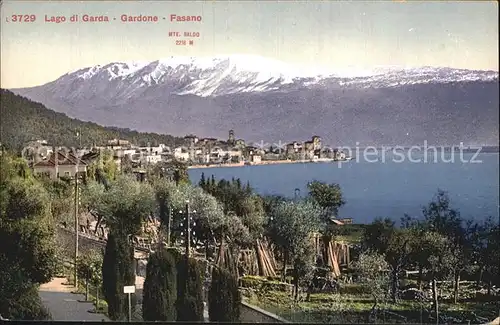 Gardone Riviera Lago di Garda Panorama Monte Baldo Fasano Kat. Italien