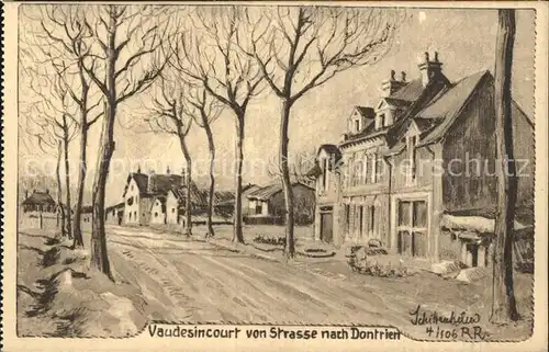 Vaudesincourt Strasse nach Dontrien Kat. Vaudesincourt