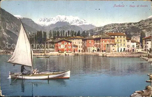 Torbole Lago di Garda Von der Seeseite gesehen Kat. Italien