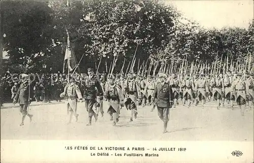 Paris Militaerparade 14 Juli 1919 Kat. Paris