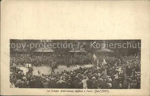 Paris Amerikanischen Truppen 1917 Kat. Paris