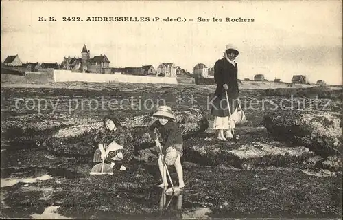 Audresselles Kinder am Strand Kat. Audresselles