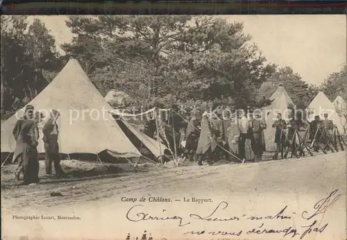 Camp de Chalons Rapport im Zeltlager Kat. Mourmelon le Petit
