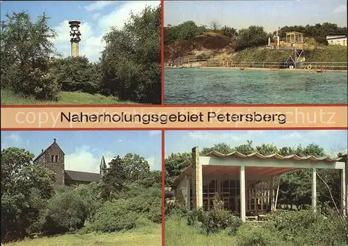 Petersberg Halle Fernsehturm Bergbad Klosterkirche Pavillon Kat. Petersberg Halle