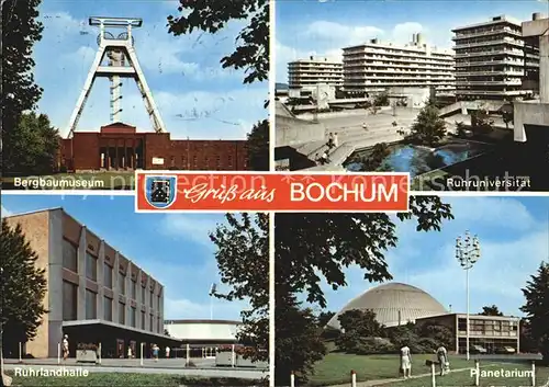 Bochum Bergbaumuseum Planetarium Ruhruniversitaet Ruhrlandhalle Kat. Bochum