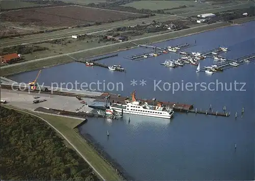 Langeoog Nordseebad Anleger Yachthafen Luftaufnahme Kat. Langeoog