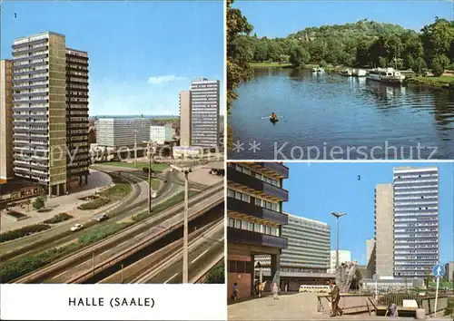 Halle Saale Hochstrasse Ernst Thaelmann Platz Saalepartie  Kat. Halle