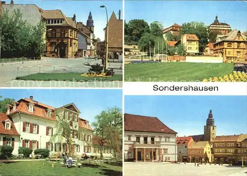 Sondershausen Thueringen Wilhelm Pieck Strasse Schloss HO Gaststaette Zum Possen Rathaus Kat. Sondershausen