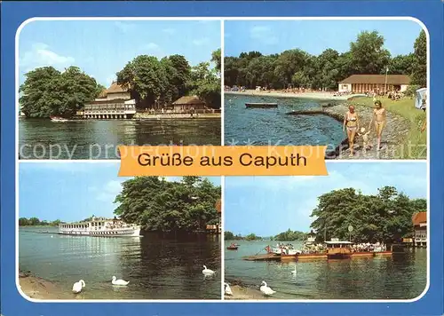 Caputh Gaststaette Am Faehrhaus MS Seebad Templin Weisse Flotte Faehre Kat. Schwielowsee