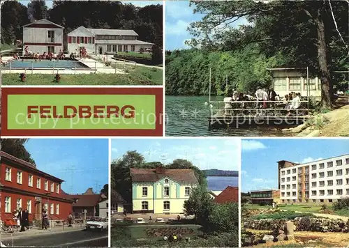 Feldberg Mecklenburg Erholungsheim BMK Ost Stieglitzenkrug Luzinhalle Rathaus Haussee Kat. Feldberger Seenlandschaft