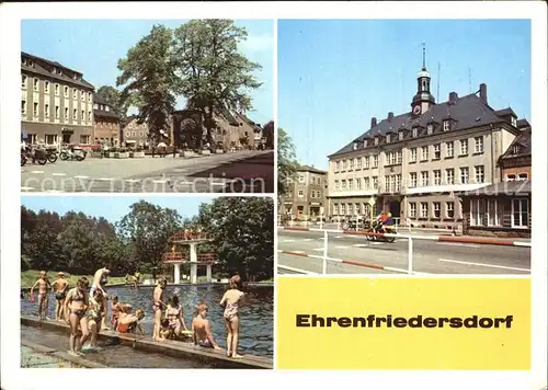 Ehrenfriedersdorf Erzgebirge Markt Freibad Rathaus Kat. Ehrenfriedersdorf