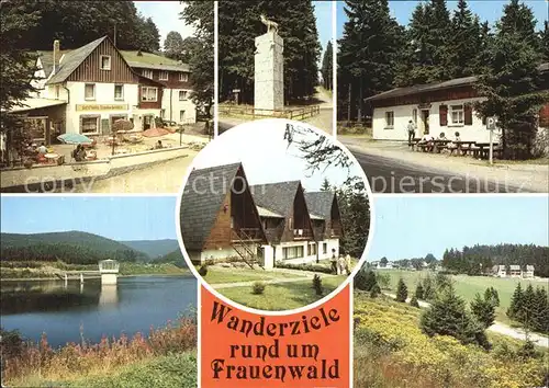 Frauenwald Thueringen Gaststaette Fraubachmuehle Monumend Bohrstuhle Waldbaude Allzunah Kat. Frauenwald