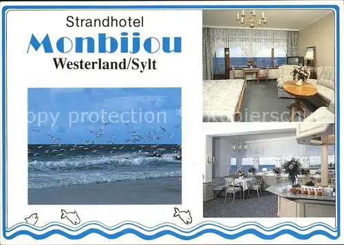 Westerland Sylt Strandhotel Monbijou Kat. Westerland