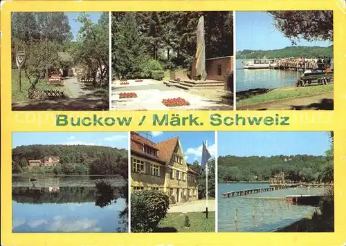 Buckow Maerkische Schweiz Sowjetisches Ehrenmal Jugendherberge Kuba Schermuetzelsee Kat. Buckow Maerkische Schweiz