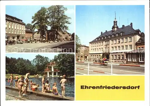 Ehrenfriedersdorf Erzgebirge Markt Rathaus Freibad Kat. Ehrenfriedersdorf