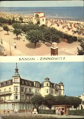 Bansin Ostseebad Strand Zinnowitz FDGB Heim Glueck auf Kat. Heringsdorf