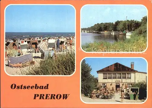 Prerow Ostseebad Strand Seglerhafen HO Milchbar Duenenhaus Kat. Darss