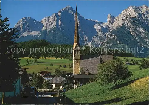 Maria Alm Steinernen Meer Kirche Panorama Kat. Maria Alm am Steinernen Meer