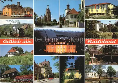 Radebeul Bahhof Kleinbahn Hofloessnitz Winzerhaus Lutherkirche Schloss Kat. Radebeul