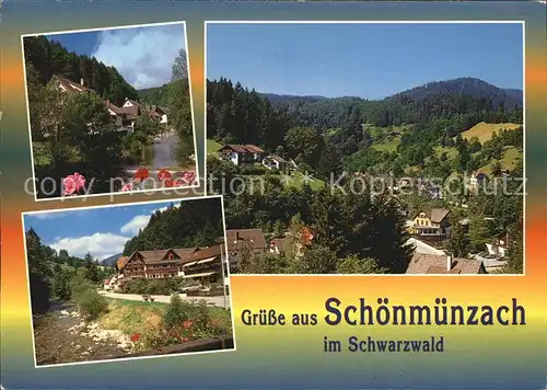 Schoenmuenzach Ortsansichten Panorama Kat. Baiersbronn
