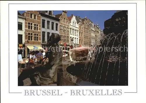 Bruessel Bruxelles Bergstrasse Restaurierte Fassaden Brunnen Kat. 