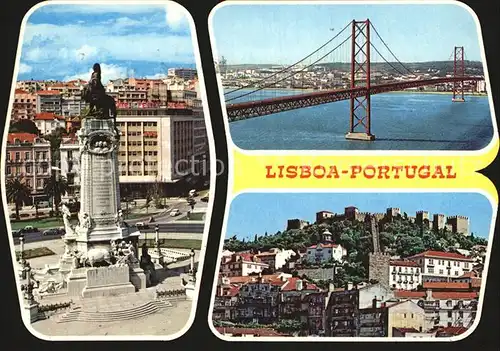 Lisboa Denkmal Ortsansicht Bruecke Kat. Portugal