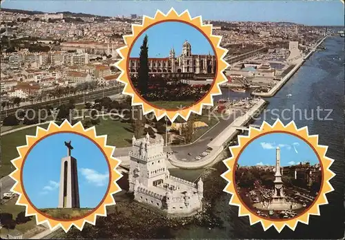 Lisboa Schloss Denkmal  Luftaufnahme Kat. Portugal