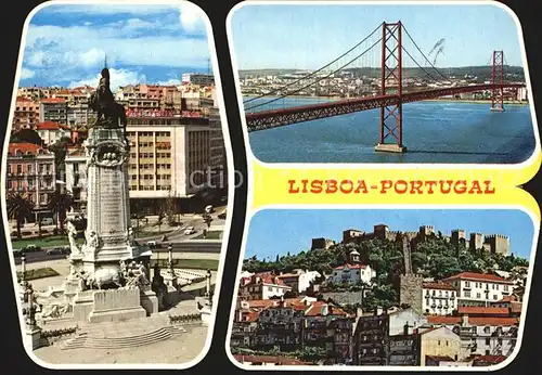 Lisboa Bruecke Stadtansicht Denkmal Kat. Portugal