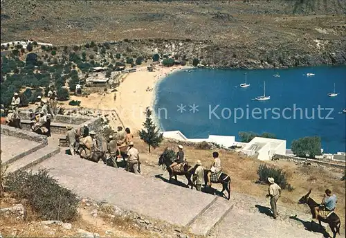 Rhodos Rhodes aegaeis Blick von Lindos Kat. 