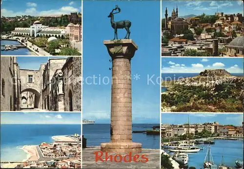 Rhodos Rhodes aegaeis Stadtansichten Denkmal Kat. 