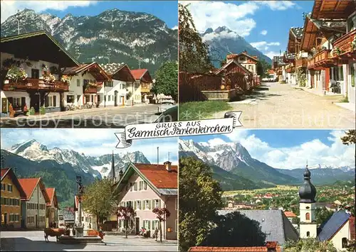 Garmisch Partenkirchen Klammstrasse Fruehlingstrasse Floriansplatz  Kat. Garmisch Partenkirchen