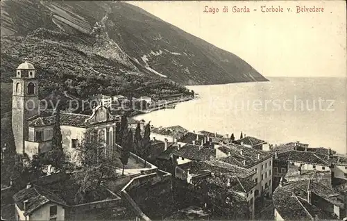 Torbole Lago di Garda Teilansicht mit Kirche Kat. Italien