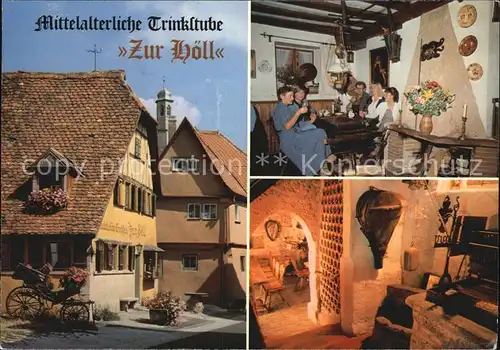 Rothenburg Tauber Mittelalterliche Trinkstube Zur Hoell Kat. Rothenburg ob der Tauber