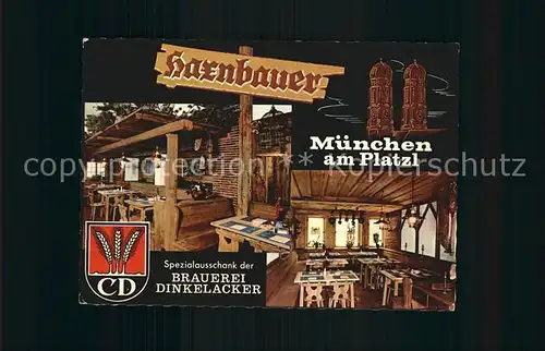 Muenchen Spezialausschank Brauerei Dinkelacker  Kat. Muenchen