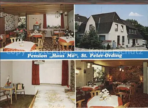 St Peter Ording Pension Haus Moe Aufklappkarte  Kat. Sankt Peter Ording