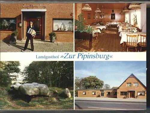 Holssel Landgasthof Zur Piponsburg Aufklappkarte  Kat. Langen