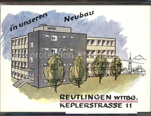 Reutlingen Tuebingen Marken Schneider Aufklappkarte 