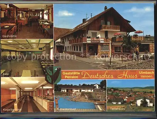 Ulmbach Gaststaette Deutsches Haus Aufklappkarte  Kat. Steinau an der Strasse