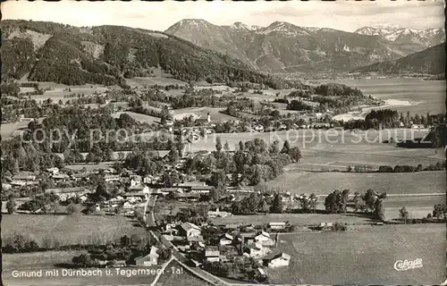 Gmund Tegernsee mit Duernbach Fliegeraufnahme Kat. Gmund a.Tegernsee