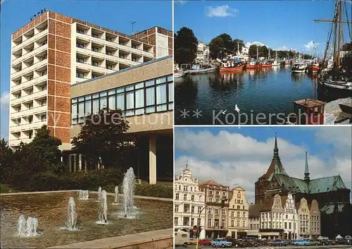 Rostock Mecklenburg Vorpommern Hotel Warnow Hafenpartie Wasserspiele Kat. Rostock