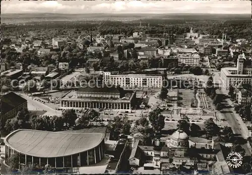 Karlsruhe Baden Teilansicht Stadthalle Fliegeraufnahme