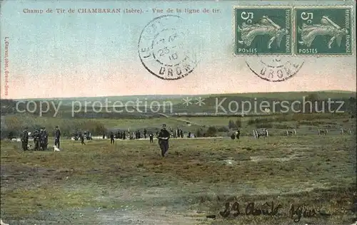 Camp de Chambaran Vue de la ligne de tir Kat. Roybon