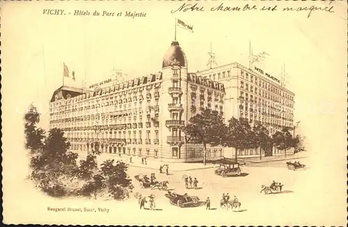Vichy Allier Hotels de Parc et Majestic Litho Kat. Vichy