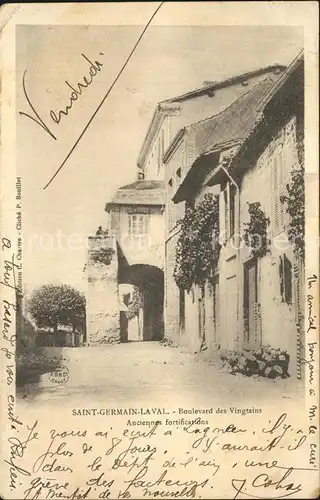 Saint Germain Laval Loire Boulevard des Vingtains anciennes fortifications Kat. Saint Germain Laval