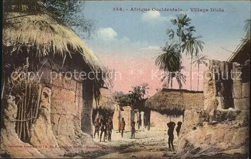 Afrique Occidentale Village Diola Kat. Typen Volksleben