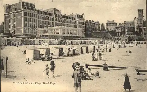 Dinard Ille et Vilaine Bretagne Strand mit Hotel Royal Kat. Dinard