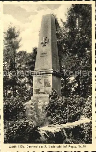 Woerth Elsass Denkmal Kat. Woerth