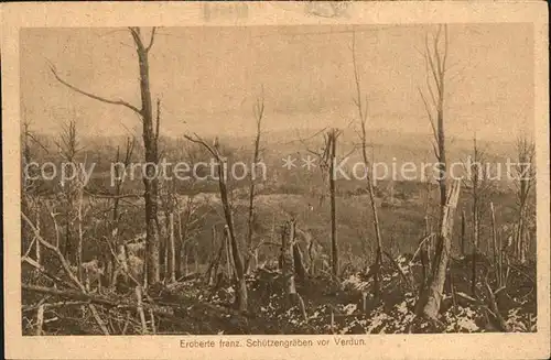 Verdun en Lauragais Eroberte Franzoesiche Schuetzengraeben  Kat. Verdun en Lauragais