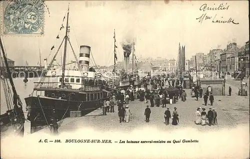 Boulogne sur Mer Dampferanlegestelle Kat. Boulogne sur Mer