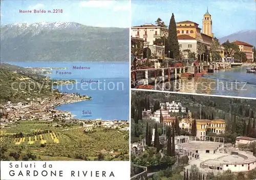 Gardone Riviera Lago di Garda Panorama Teilansicht Amphitheater Kat. Italien